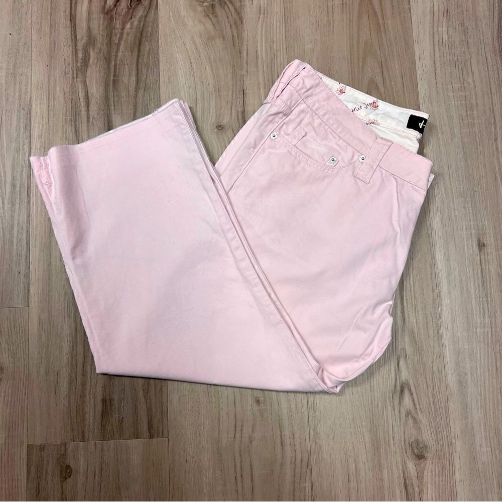 Vintage y2k Hint capri corduroy jeans in light pink. NWOT sz 13 low rise